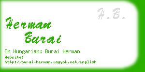 herman burai business card